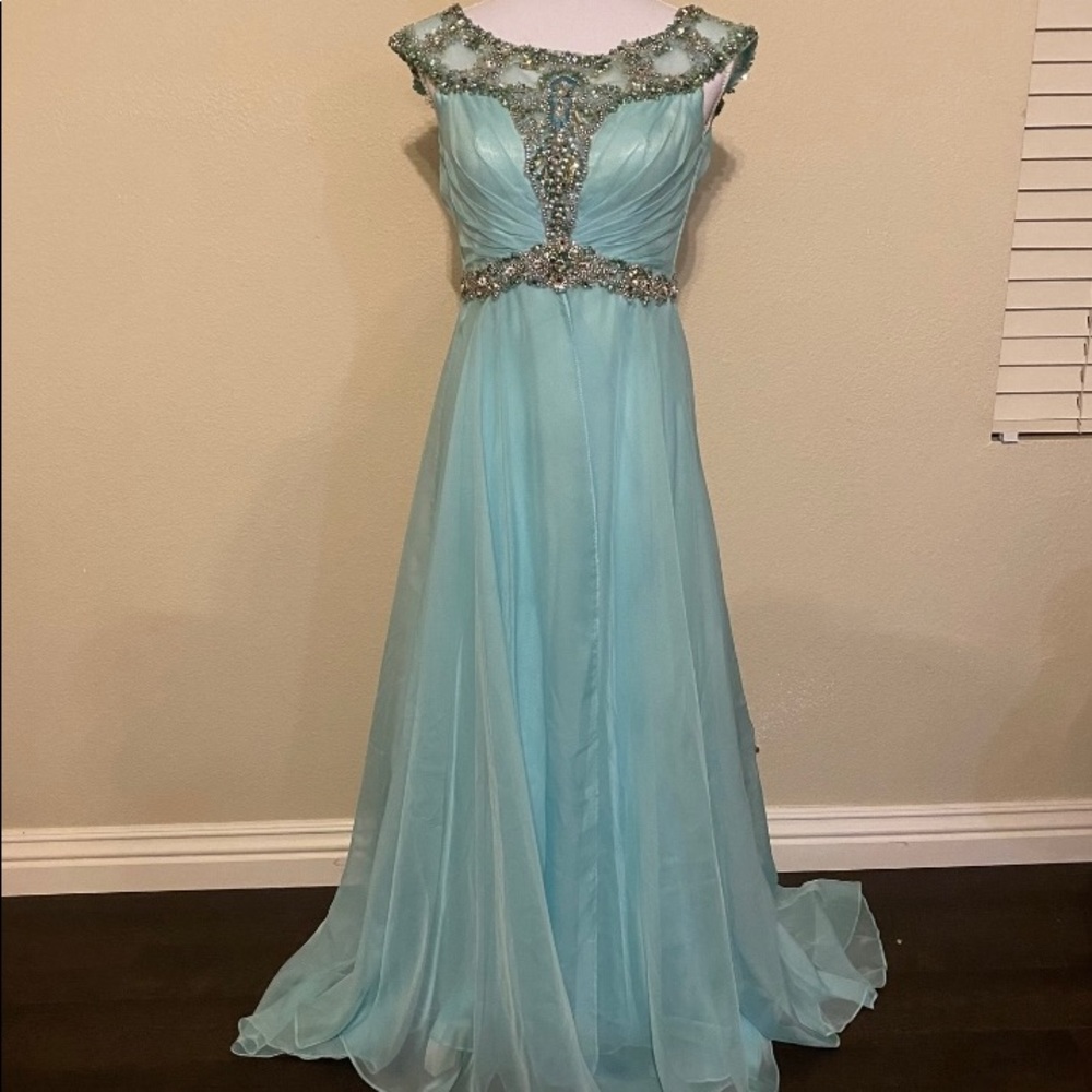 Baby blue pageant dress